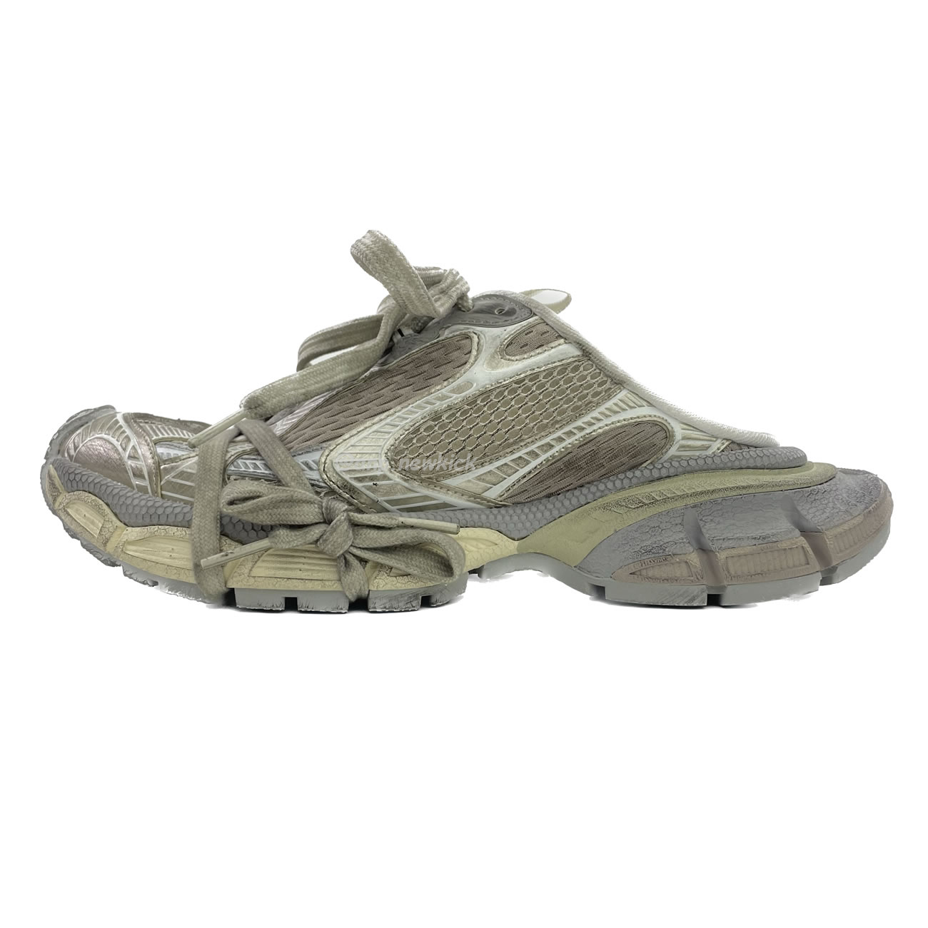 Balenciaga 3xl Mule Monocolor Mesh Rub Black White Eggshell Grey Red Bal Worn Out (17) - www.newkick.vip